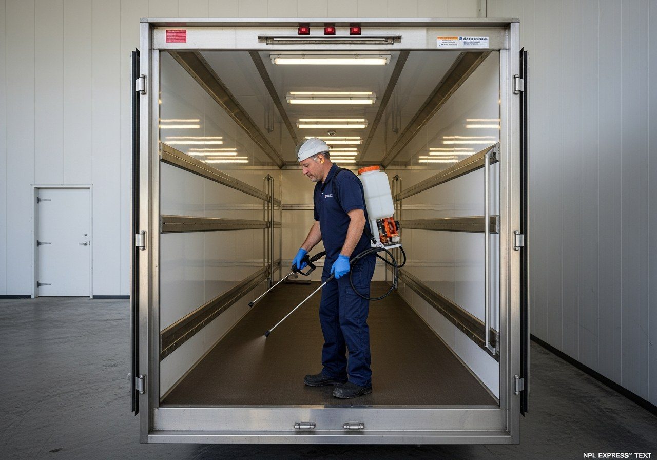 Désinfection intérieur remorque frigorifique HACCP